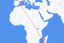 Flyg från Toliara, Madagaskar till Ibiza, Spanien