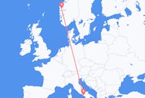 Flights from Førde, Norway to Naples, Italy