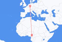 Flyreiser fra Yaoundé, Kamerun til Karlsruhe, Tyskland