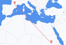 Flyg från Khartoum, Sudan till Toulouse, Frankrike