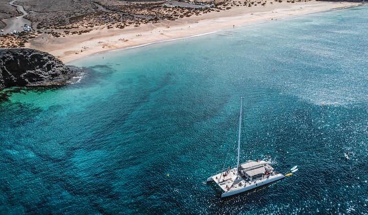 Catamaran Sailing to Papagayo Beaches from Puerto Calero in Lanzarote