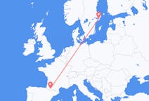 Flyg från Stockholm, Sverige till Lourdes (kommun i Brasilien, São Paulo, lat -20,94, long -50,24), Frankrike