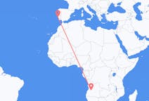 Flyg från Huambo, Angola till Lissabon, Portugal