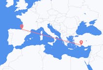 Flights from Biarritz in France to Antalya in Turkey