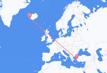 Flüge von Reykjavík, Island nach Izmir, die Türkei