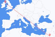 Flyreiser fra Al Jawf-regionen, Saudi-Arabia til Belfast, Nord-Irland
