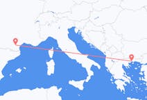 Vluchten van Carcassonne, Frankrijk naar Kavala, Griekenland