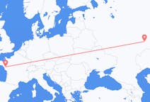 Flyreiser fra Samara, Russland til Nantes, Frankrike