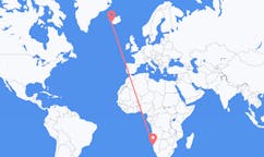 Flyreiser fra Walvis Bay, Namibia til Reykjavik, Island