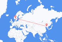 Vluchten van Shenyang, China naar Oslo, Noorwegen