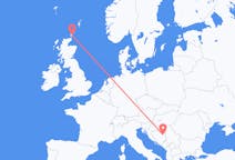 Flyreiser fra Kirkwall, Skottland til Tuzla, Bosnia-Hercegovina