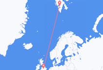 Vluchten van Birmingham naar Spitsbergen