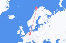 Vluchten van Bardufoss, Noorwegen naar Frankfurt, Duitsland