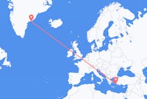 Flights from Kalymnos, Greece to Kulusuk, Greenland
