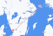 Flyreiser fra Mariehamn, Åland til Halmstad, Sverige