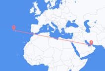 Flüge von Dubai, die Vereinigten Arabischen Emirate nach Terceira, Portugal