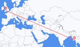 Flyrejser fra Myanmar (Burma) til Wales