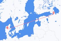 Flyg från Sankt Petersburg till Karup, Mittjylland