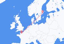 Flyg från Caen, Frankrike till Stockholm, Sverige