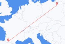出发地 波兰从 什奇特诺目的地 法国卢尔德的航班