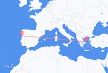 Vluchten van Skyros, Griekenland naar Porto, Portugal