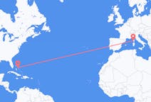 出发地 巴哈马北伊柳塞拉目的地 法国阿雅克肖的航班