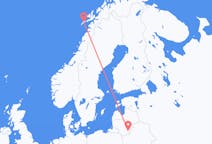 出发地 立陶宛维尔纽斯目的地 挪威莱克内斯的航班