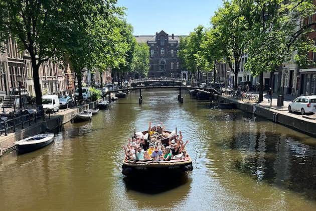 Excursion en bateau-boutique de luxe à Amsterdam avec bière et vin à volonté