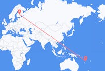 Flyrejser fra Port Vila, Vanuatu til Kuopio, Finland