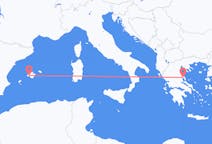 出发地 希腊出发地 沃洛斯目的地 西班牙帕尔马的航班