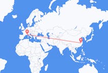 Flyreiser fra Huangshan, Kina til Nice, Frankrike