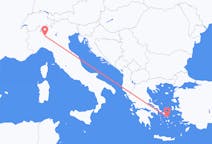 出发地 意大利出发地 米蘭目的地 希腊米科诺斯的航班
