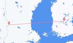 Vluchten van Tampere naar Rörbäcksnäs