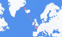 Flights from the city of La Rochelle, France to the city of Ísafjörður, Iceland