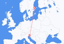 Flyreiser fra Pula, Kroatia til Stockholm, Sverige