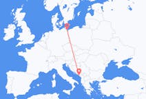 Flyreiser fra Heringsdorf, Tyskland til Tivat, Montenegro