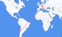 Flyreiser fra Concepción, Chile til Reggio Emilia, Italia
