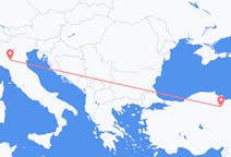 Fly fra Amasya til Parma