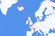 Flyg från Montpellier, Frankrike till Akureyri, Island