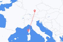 Flyg från München, Tyskland till Ajaccio, Frankrike
