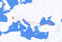 Flyreiser fra Le Puy-en-Velay, Frankrike til Samsun, Tyrkia