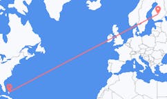 Flyrejser fra Nassau til Jyväskylä