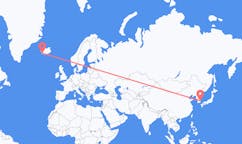 Flights from the city of Pohang, South Korea to the city of Reykjavik, Iceland