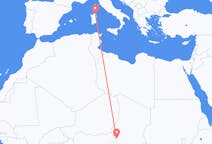 Flyg från N Djamena, Tchad till Olbia, Italien