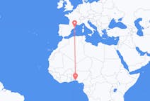 Flyg från Lagos, Nigeria till Girona, Spanien