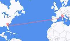 Flyreiser fra Jacksonville, USA til Figari, Frankrike