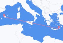 Flyreiser fra Kasos, Hellas til Palma de Mallorca, Spania