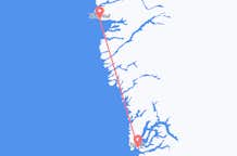 Vluchten van Sisimiut naar Nuuk