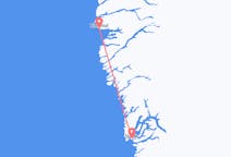 Flyreiser fra Sisimiut, Grønland til Nuuk, Grønland