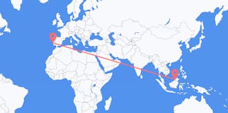 Flyreiser fra Brunei til Portugal